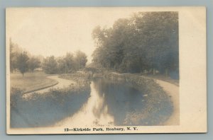 ROXBURY NY KIRKSIDE PARK ANTIQUE REAL PHOTO POSTCARD RPPC