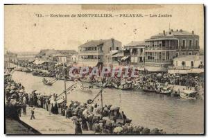 Old Postcard Around Montpellier Palavas The jousts