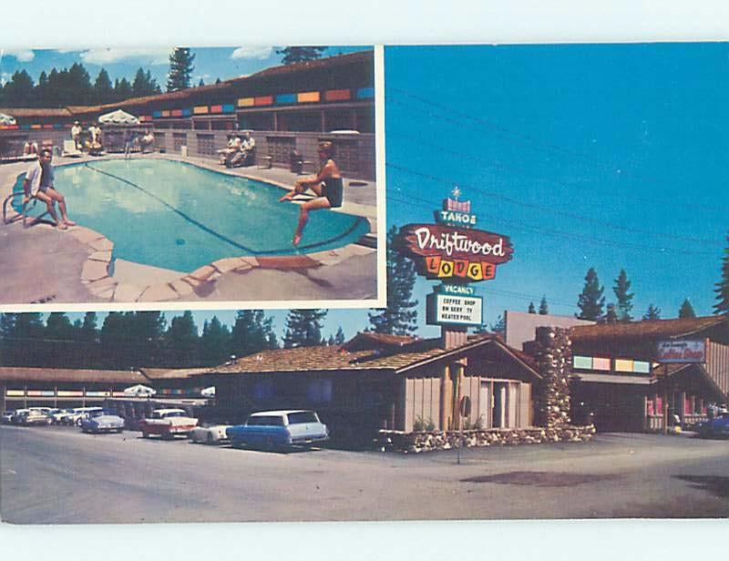 Unused Pre-1980 LODGE SCENE Stateline At South Lake Tahoe California CA c5113