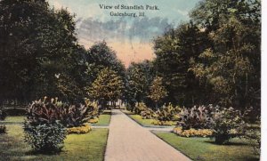 Illinois Galesburg View Of Standish Park 1914