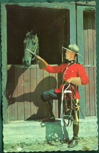Royal Canadian Mounted Police with his Faithful Friend - Horse - Chrome