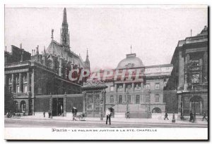 Old Postcard Paris Palais de Justice and Sainte Chapelle