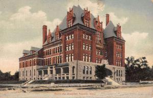 Topeka Kansas Santa De Hospital Exterior Street View Antique Postcard K25291