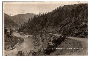 RPPC Postcard Colorado Water Works Hill Poudre Canon Fort Collins 1925