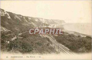 Postcard Old Folkeston the warren