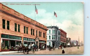 SANTA BARBARA, CA California ~ STREET SCENE Diehl Grocery Co.  c1910s Postcard