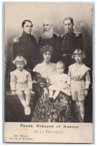 Belgium Postcard Three Kings Queen and Kid Royalty Past Present and Future 1910