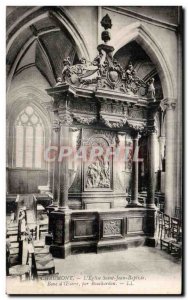 Old Postcard Chaumont The Church of Saint John the Baptist Bench of work by b...
