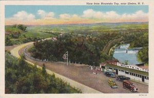 New York Elmira View From Mounyain Top 1948 Curteich
