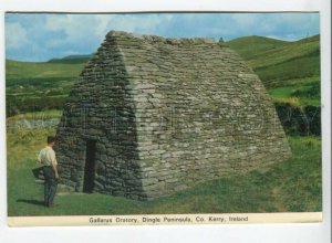 441066 Ireland 1973 Gallarus oratory RPPC to Germany cancellation advertising