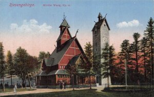 Riesengebirge-Karpacz Poland~Kirche Wang-Świątynia-Moved from Norway Postcard