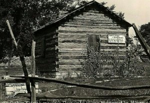 Old Log Cabin Lincoln's Parents Were Married In Rppc Real Photo Harrodsburg KY