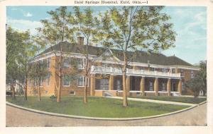 B64/ Enid Oklahoma Ok Postcard c1915 Enid Springs Hospital Building