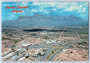 Apache Junction Arizona Postcard Aerial Photograph Showing Shopping Area c1978