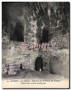 Old Postcard Clisson The Interior Castle Prison for Women Entree dungeons