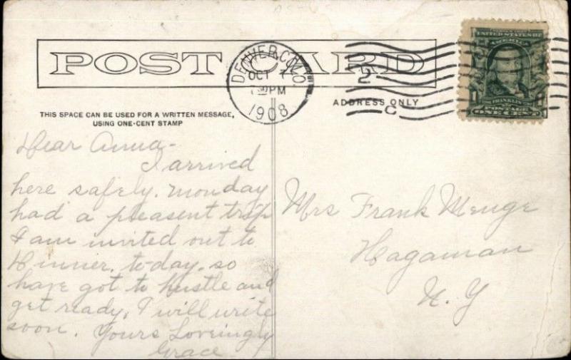 Denver Elitch Gardens Miniature RR Train c1910 Postcard