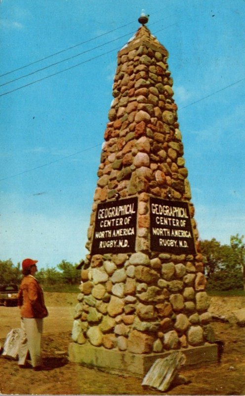 North Dakota Rugby Masonry Monument Geographical Center Of North America 1969