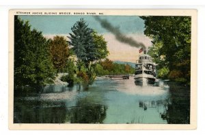 ME - Songo River. Steamer Above Sliding Bridge