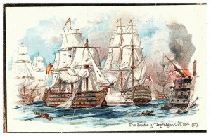 The Battle of Trafalgar October 21 1805 Ship Postcard