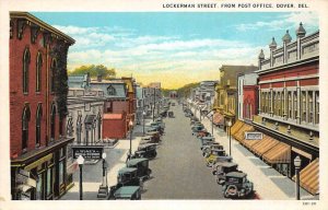 Dover Delaware Lockerman Street from Post Office vintage pc DD7225