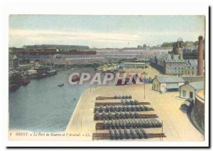 Brest Postcard Old Harbor and the war & # 39arsenal