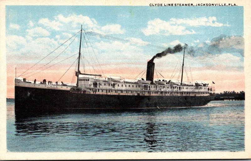 Florida Jacksonville Clyde Line Steamer