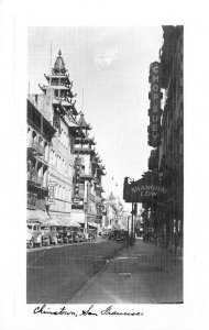 RPPC San Francisco CHINATOWN Shanghai Low Street Scene Vintage Photo Postcard