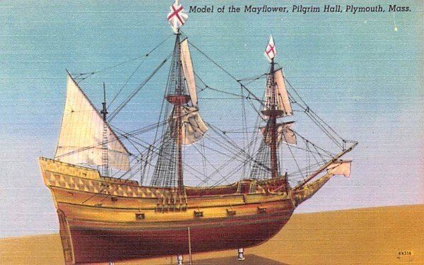 Model of the Mayflower in Plymouth, Massachusetts Pilgrim Hall.