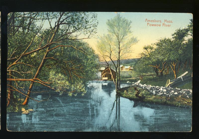 Amesbury, Massachusetts/MA/Mass Postcard, Powwow River