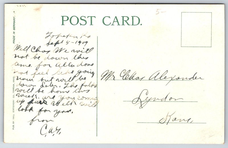 Topeka Kansas~Westlawn West Side Housing Developement~Nice Homes~c1910 Postcard