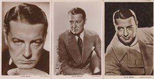 Clive Brook Paramount Real Photo 3x Hollywood Actor Postcard s
