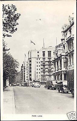 london, LONDON, Park Lane, Cars (1954) RPPC