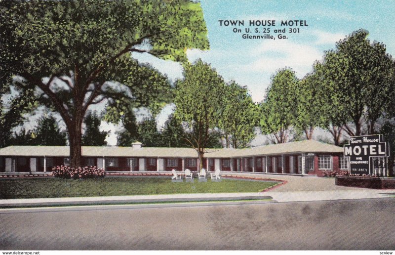 GLENNVILLE, Georgia, 1940-60s; Town House Motel on U. S.  25 & 301