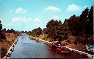 Vtg New York NY State Barge Canal Rochester Terminal 1950s Postcard