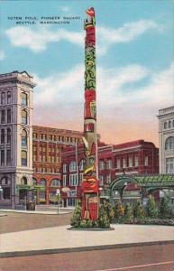 Washington Seattle Indian Totem Pole Pioneer Square