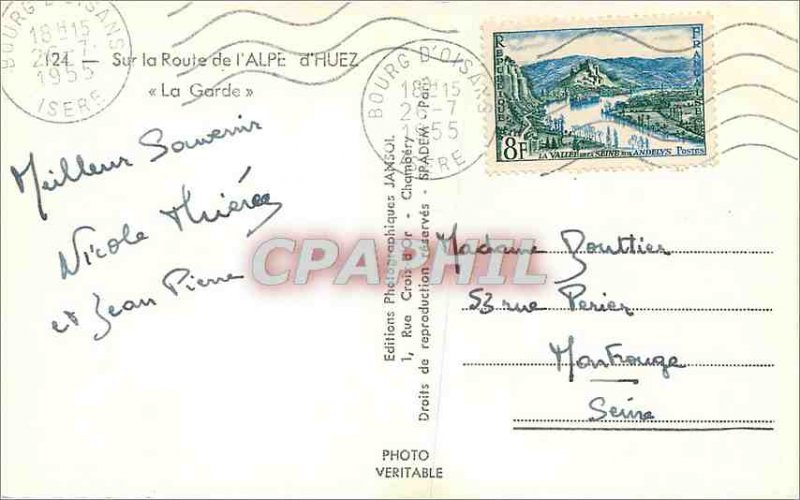 Modern Postcard On the road to Alpe d Huez custody