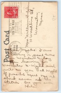 Windsor Ontario Canada Postcard Ouellette Avenue Looking South c1930's