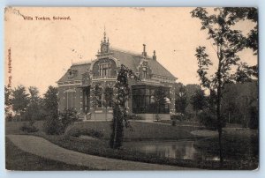 Groningen Netherlands Postcard Villa Tonkes Solwerd 1908 Antique Posted