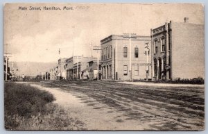 K44/ Hamilton Montana Postcard c1910 Main Street Stores 342