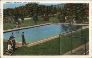 Rockland ME Samoset Swimming Pool c1920 Postcard