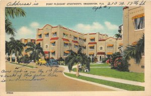 Bradenton Florida 1947 Postcard Point Pleasant Apartments