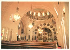 Vintage Postcard Interior Saint Nicholas Cathedral Tarpon Springs Florida Churc
