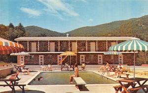 LAKE GEORGE, NY New York    PALMER'S MOTEL~Pool    Roadside Chrome Postcard