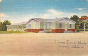 Durant Oklahoma Downtown Motel Vintage Postcard TT0029