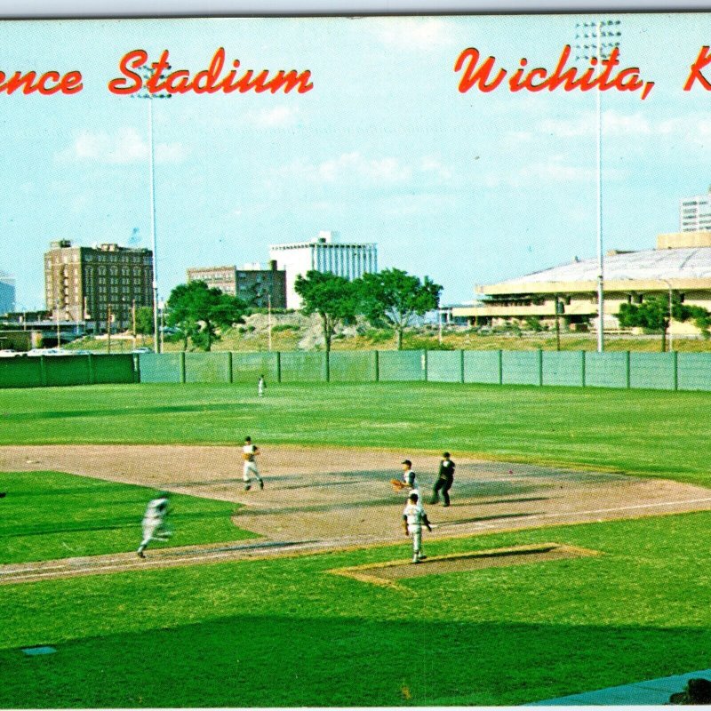 c1970s Wichita, KS Lawrence Baseball Game Stadium Players Hotel Broadview A307