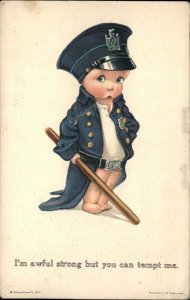 Twelvetrees Sad Little Boy Policeman Cop c1910 Vintage Postcard