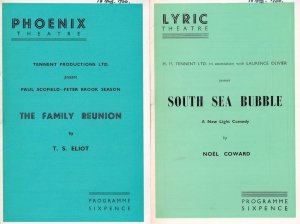 South Sea Bubble Noel Coward Comedy Lyric 2x Theatre Programme