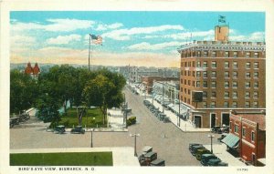 Automobiles Birdseye Bismarck North Dakota Teich 1920s Postcard 20-12202