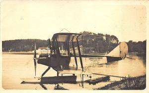 Pittsfield MA Charlie & Charlie Auto Supplies Advertising Airplane RPPC Postcard