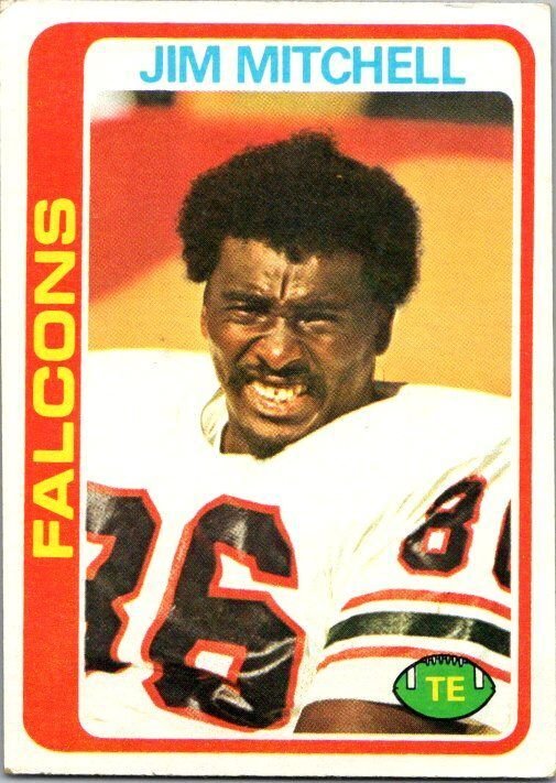 1978 Topps Football Card Jim Mitchell Atlanta Falcons sk7261